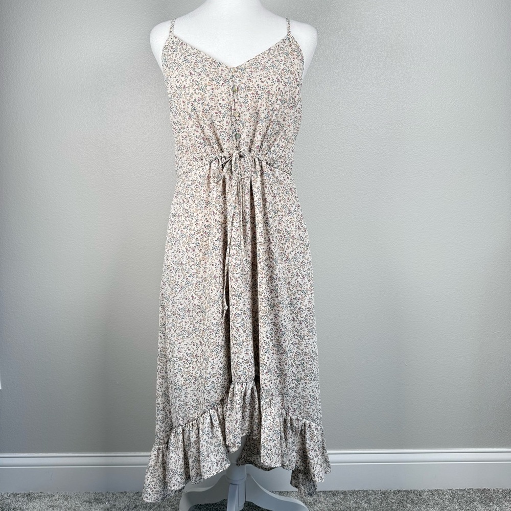 Wishlist Floral Cream Midi Maxi Dress Women's‎ Size Small